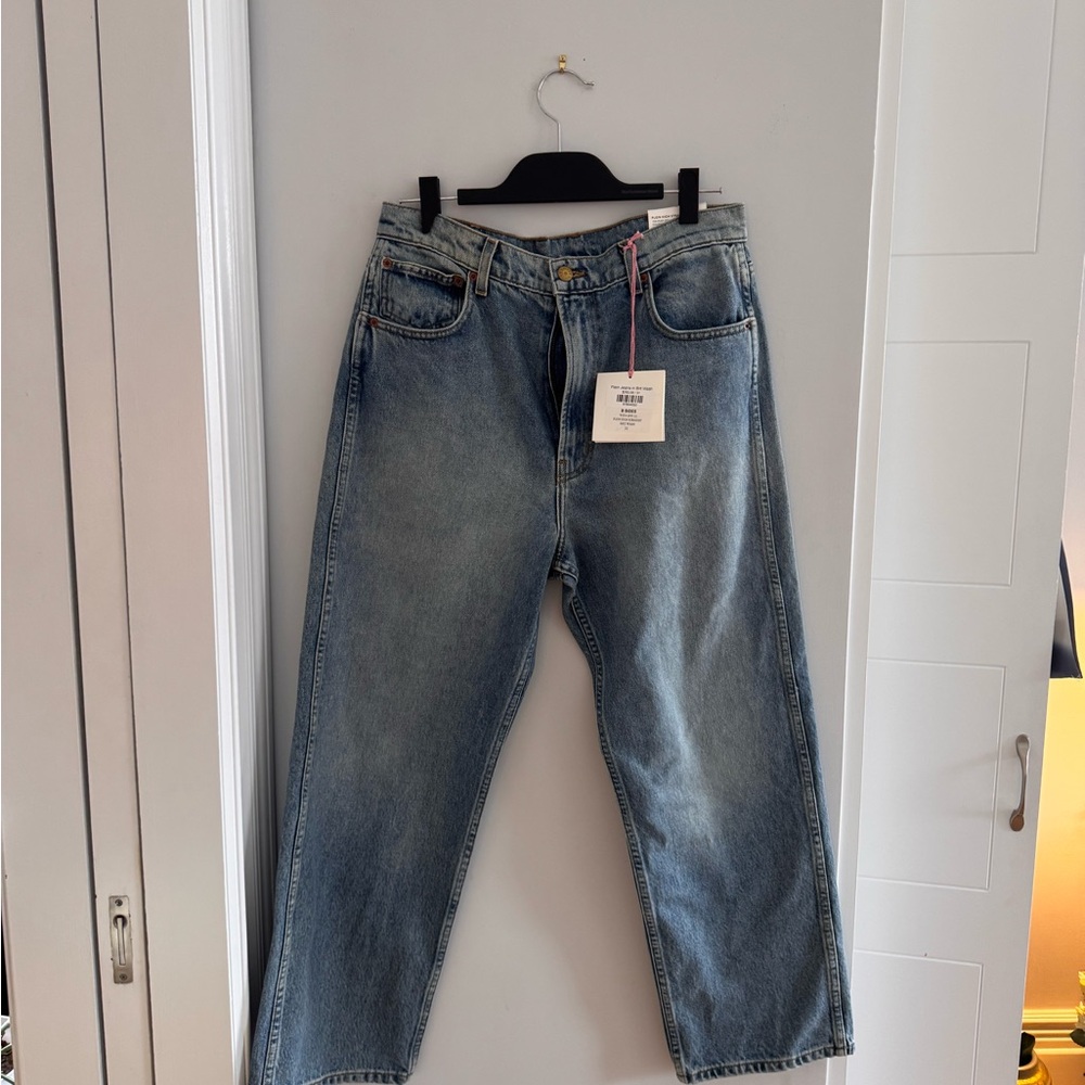 B Sides Plein High Straight Jeans